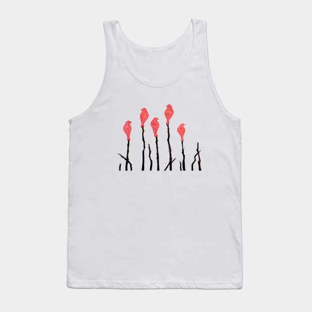 Birds of a pink feather Tank Top by Whettpaint